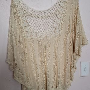 Ivory lace top.